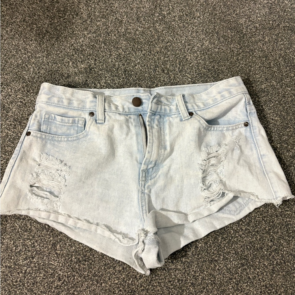 Forever 21 Blue Jean Shorts Distressed Casual